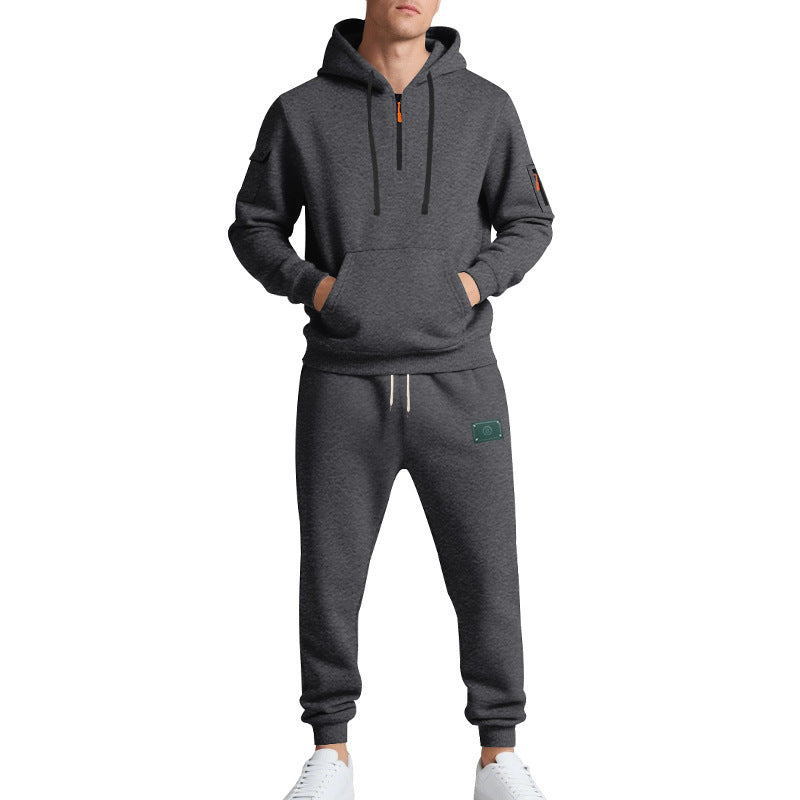 Herren Sportliches Hoodie- und Jogginganzug-Set mit atmungsaktiven Eigenschaften und praktischen Taschen Heidi-Mode