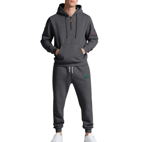 Herren Sportliches Hoodie- und Jogginganzug-Set mit atmungsaktiven Eigenschaften und praktischen Taschen Heidi-Mode