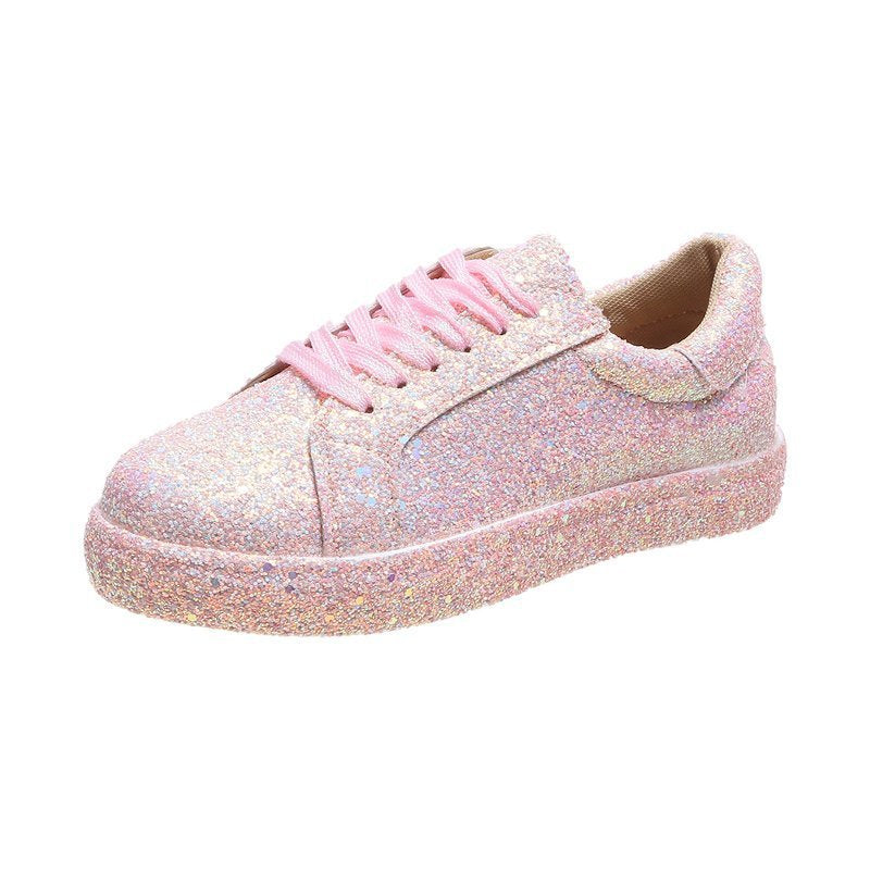 Damen Glitzernde Freizeit-Sneaker mit atmungsaktiver Sohle und rutschfestem Design Heidi-Mode