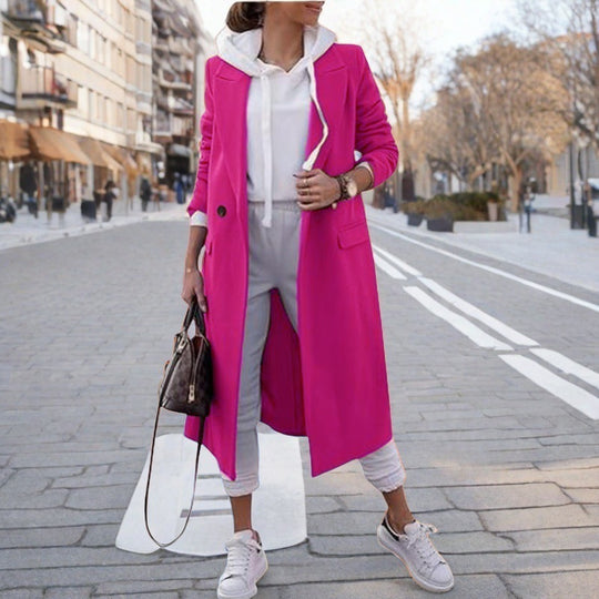 Damen eleganter trenchcoat mit Kapuze Heidi-Mode