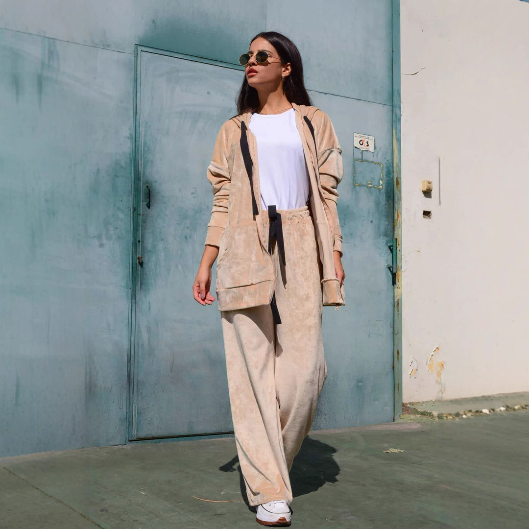 Damen bequeme und stilvolle Kapuzenjacke Heidi-Mode