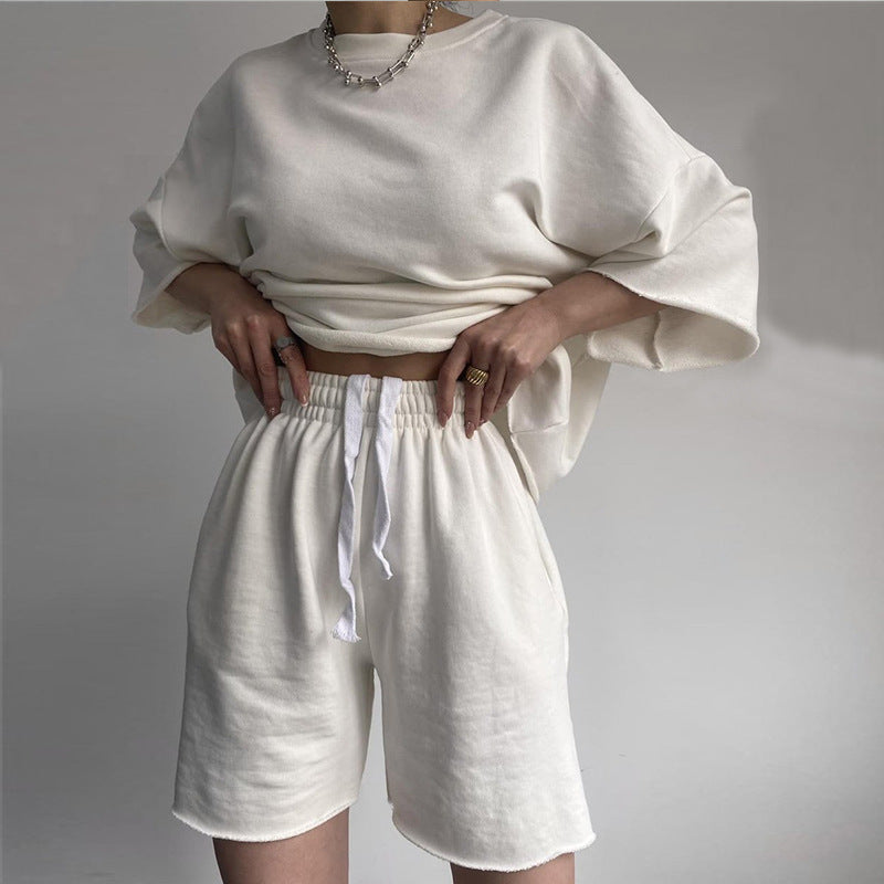 Damen Bequemes Loungewear-Set aus hochwertigem Sweatstoff mit lockerem Schnitt Heidi-Mode