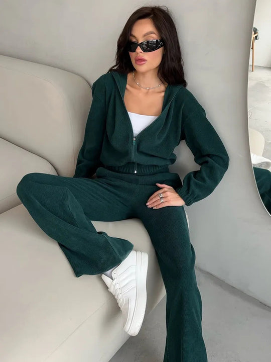 Damen Cropped Fleece Jacke mit komfortablem Reißverschluss Heidi-Mode