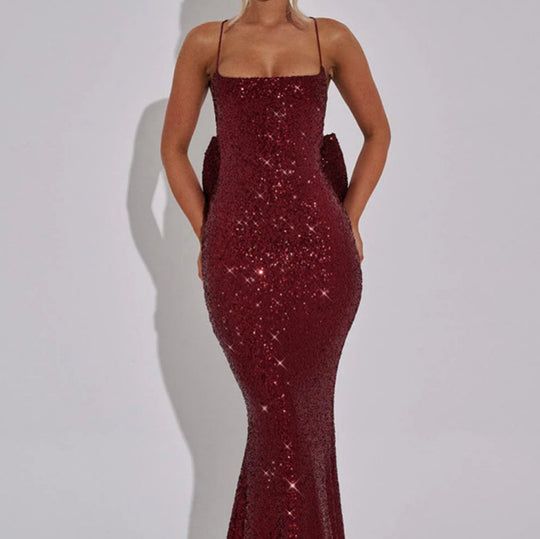 Damen Elegantes Abendkleid mit schimmernden Pailletten und raffinierten Details Heidi-Mode