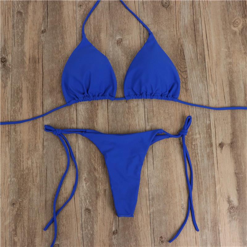 Damen Bikini-Set mit verstellbaren Trägern und minimalistischem Design Heidi-Mode