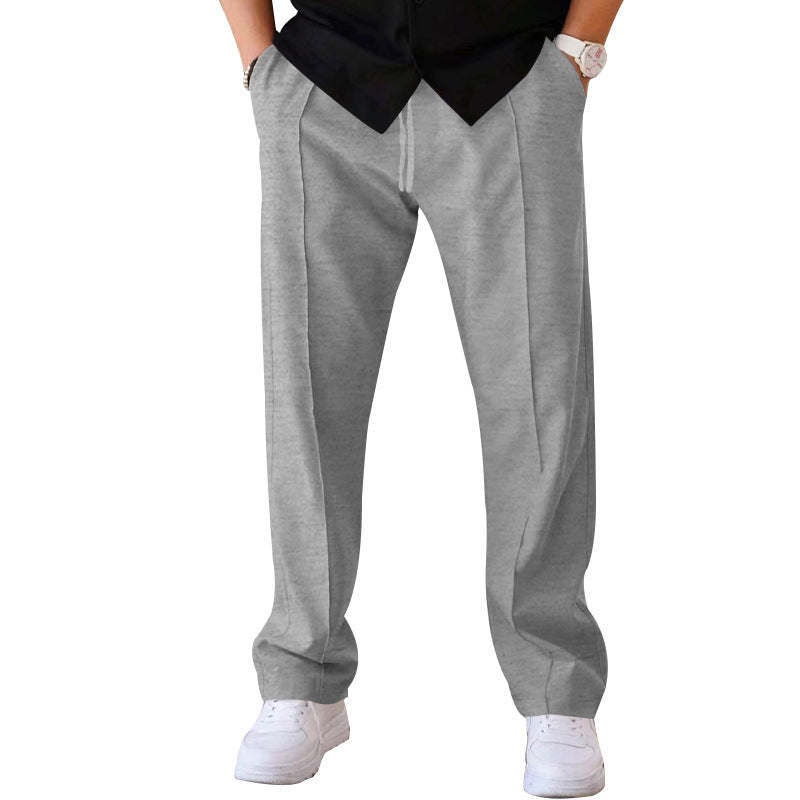 Herren elegante Freizeithose mit seitlichen Eingrifftaschen und geradem Schnitt Heidi-Mode