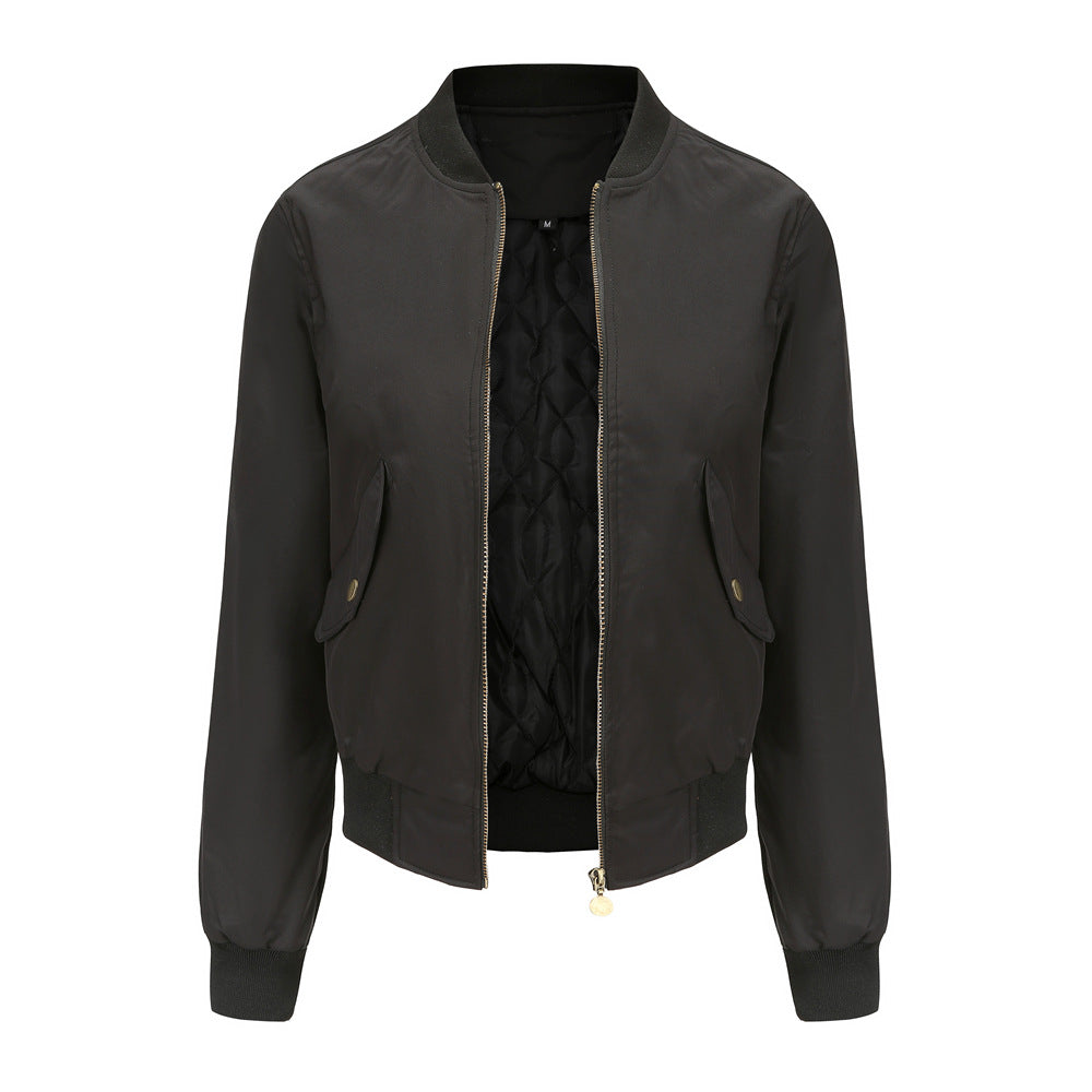 Damen sportliche Bomberjacke mit praktischen Taschen Heidi-Mode