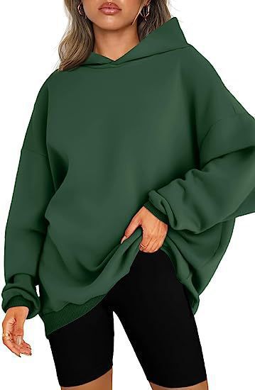 Damen Oversized Kapuzenpullover aus kuscheligem Sweatstoff mit tiefen Schultern Heidi-Mode