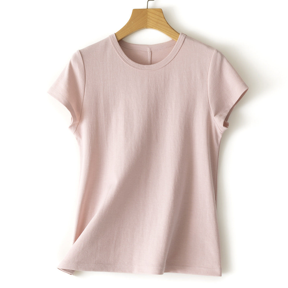 Femme Kurzarm Casual Baumwolloberteil Heidi-Mode