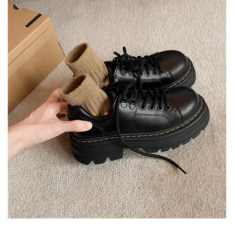 Damen Chunky Schnürschuhe mit rutschfester Profilsohle und stilvollem Design Heidi-Mode
