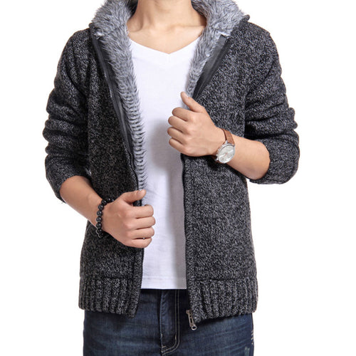 Herren kuschelige Strickjacke mit hochwertigem Innenfutter Heidi-Mode