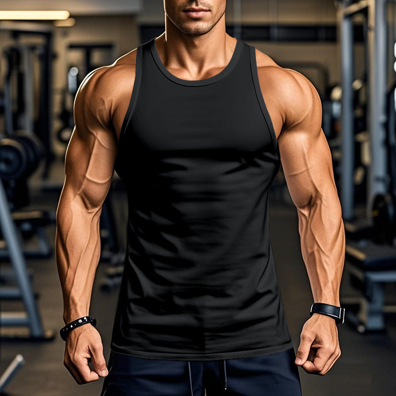 Herren atmungsaktives Fitness Tanktop mit Racerback-Schnitt Heidi-Mode
