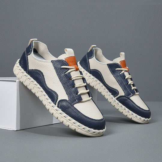 Herren Freizeit Leder Sneakers Heidi-Mode