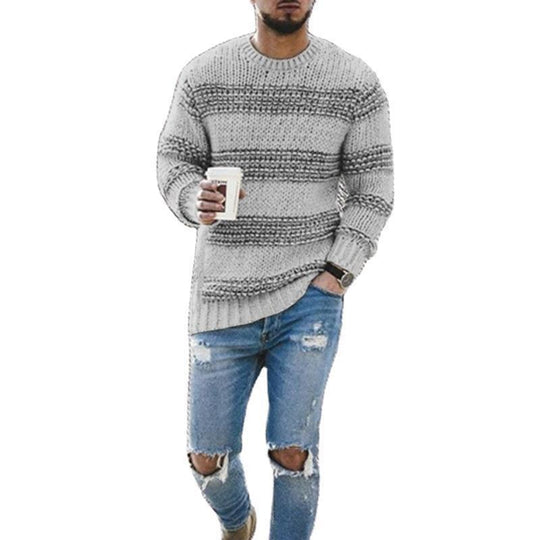 Herren Strickpullover mit strukturiertem Muster und modernem Schnitt Heidi-Mode
