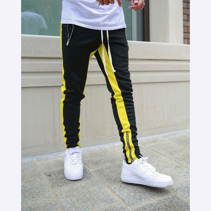 Herren Sportliche Slim-Fit Jogginghose mit Seitentaschen Heidi-Mode