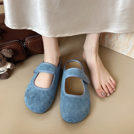 Damen bequeme Hausschuhe mit verstellbarem Riemen und weichem Innenfutter Heidi-Mode