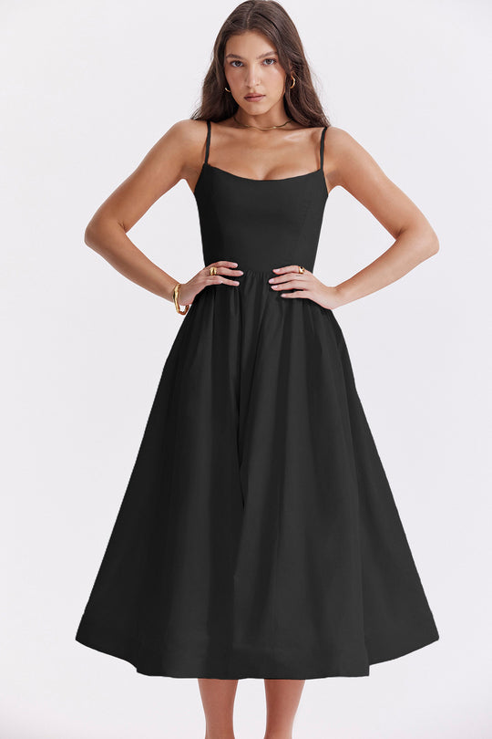Damen Maxikleid mit floralem Print und verstellbaren Spaghettiträgern Heidi-Mode