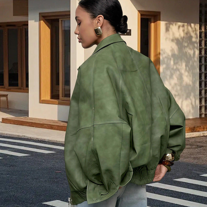 Damen Trendige Oversized-Jacke mit lässigem Schnitt und voluminösen Ärmeln Heidi-Mode