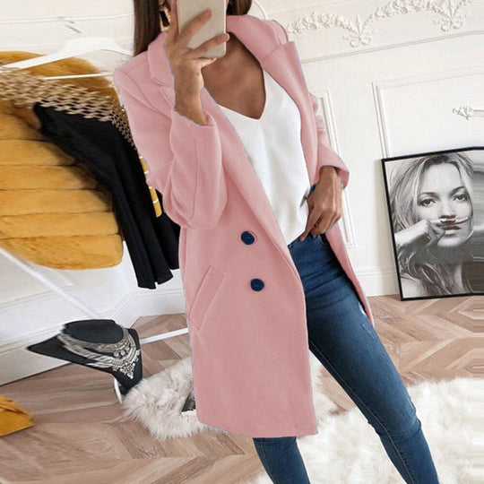Heidi-Mode | Lange Doppelreiherjacke mit Taschen