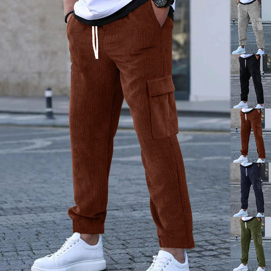 Damen lässige Freizeithose mit praktischen Cargo-Taschen und elastischem Bund Heidi-Mode