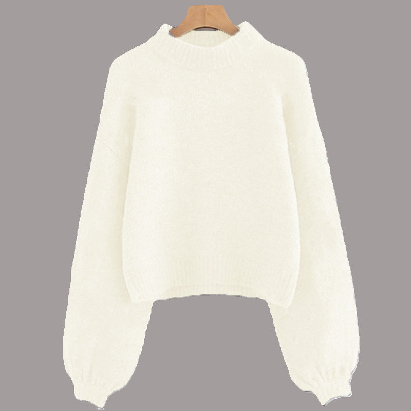 Damen Pullover mit schimmernden Perlendetails und voluminösen Ärmeln Heidi-Mode