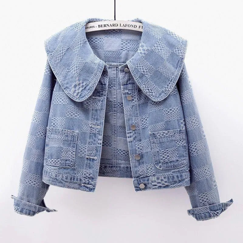 Heidi-Mode | Kurze Jeansjacke mit Matrosenkragen