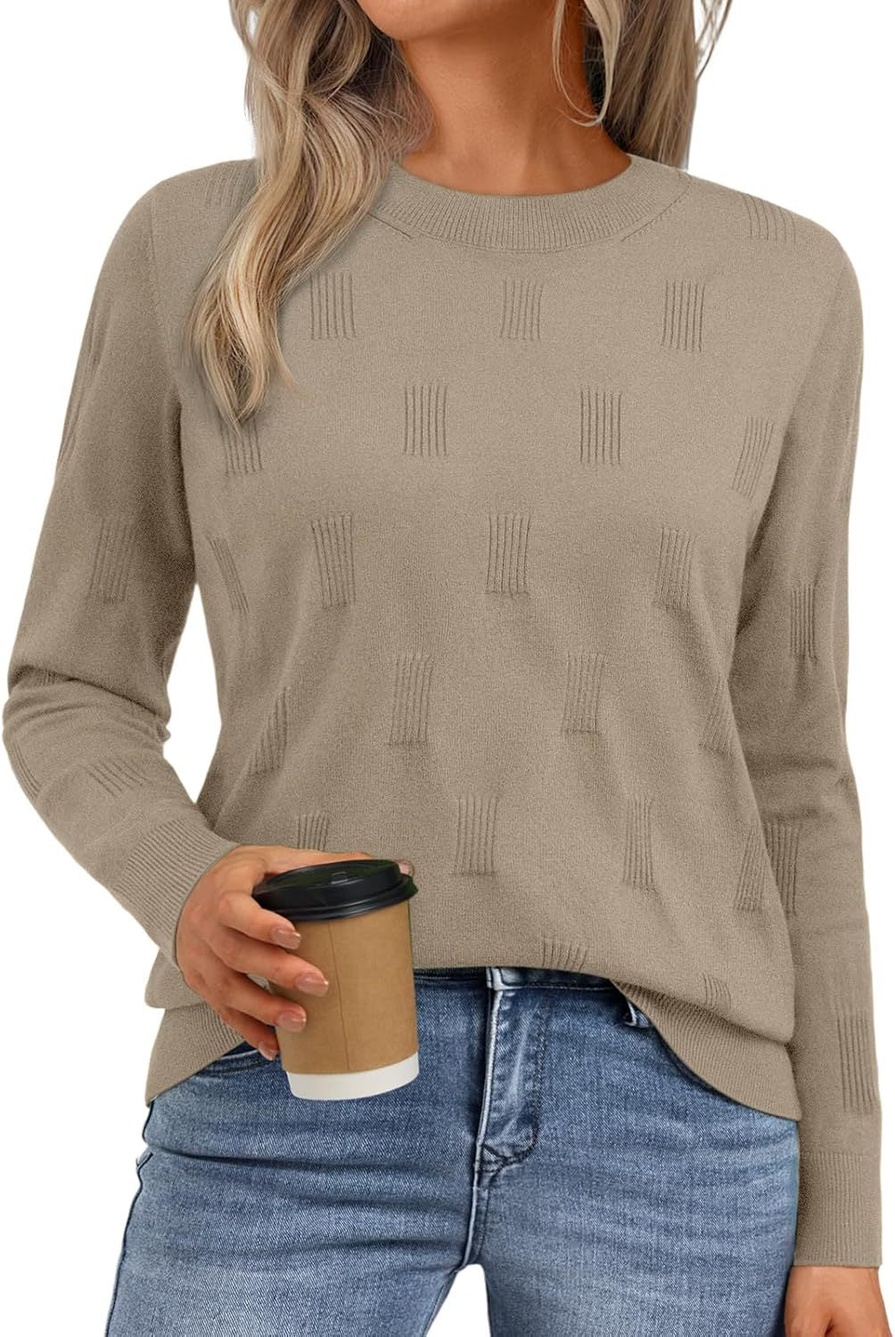 Damen Strickpullover mit strukturiertem Muster und lässigem Schnitt Heidi-Mode