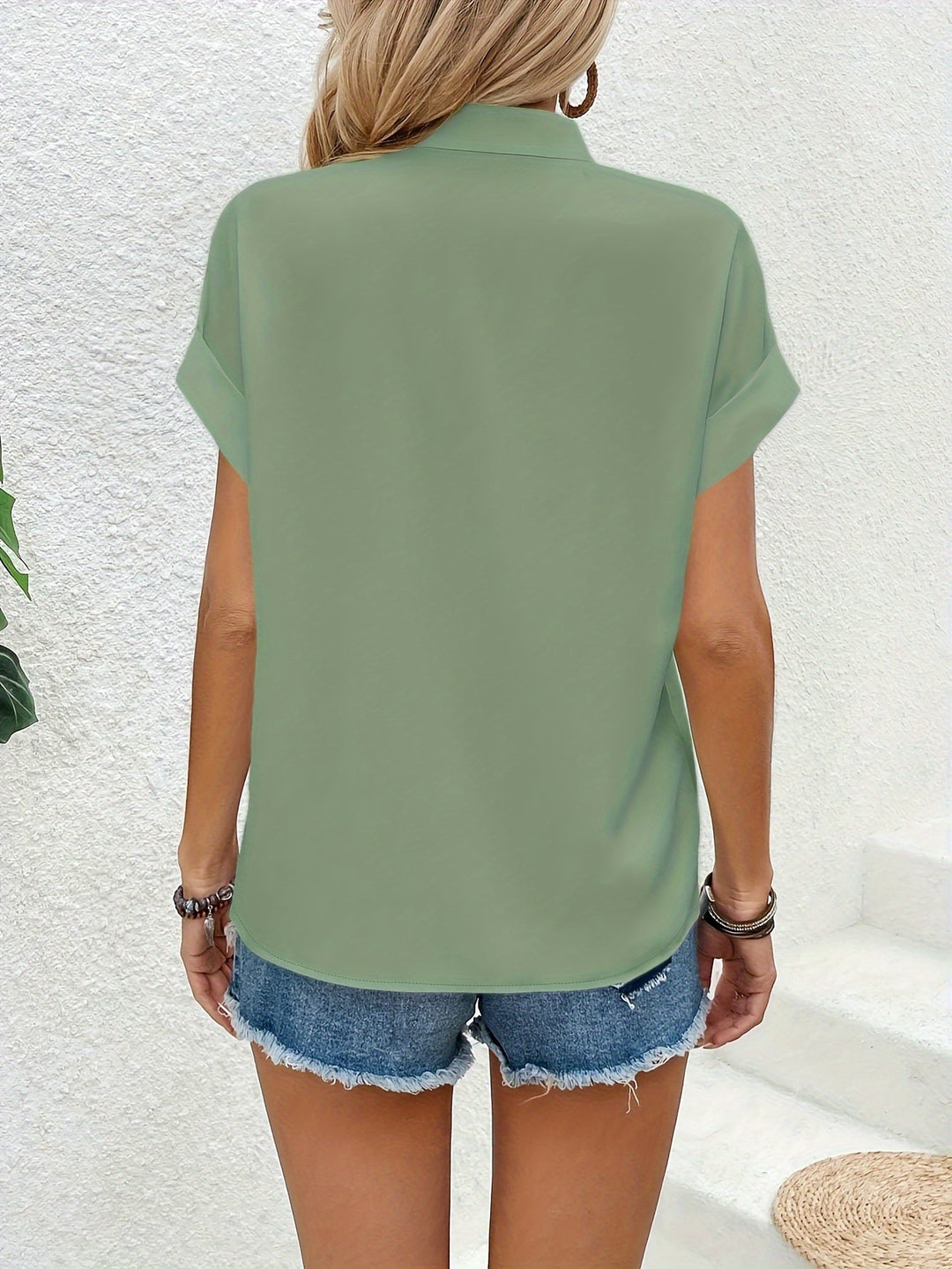 Damen Kurzarmbluse Heidi-Mode