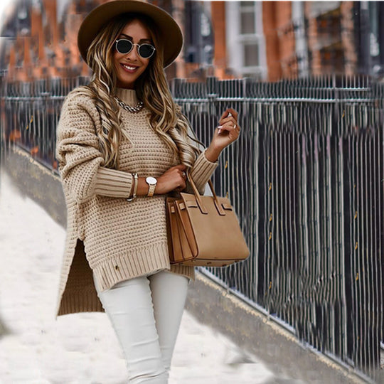 Damen Kuscheliger Strickpullover im lässigen Oversize-Schnitt Heidi-Mode