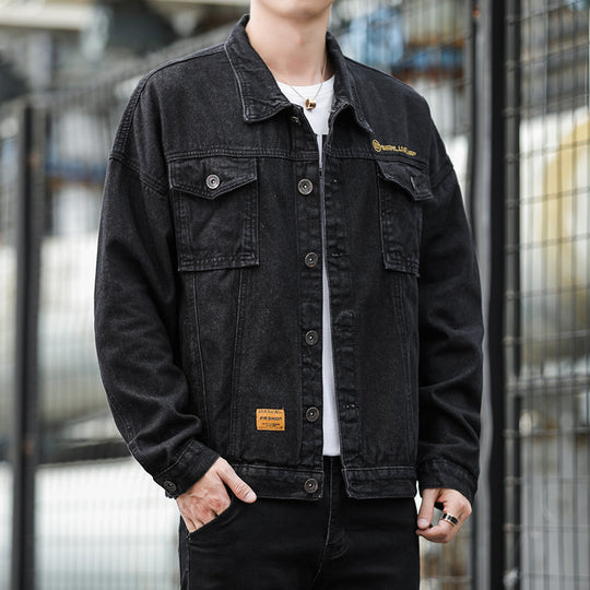 Herren Denimjacke im lässigen Stil mit funktionalen Pattentaschen und robustem Design Heidi-Mode