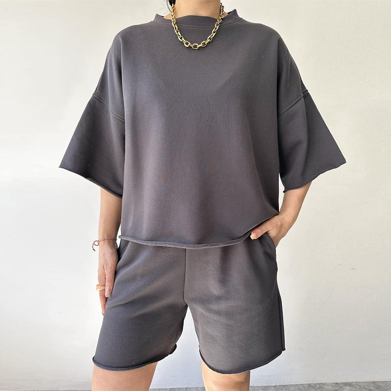 Damen Bequemes Loungewear-Set aus hochwertigem Sweatstoff mit lockerem Schnitt Heidi-Mode