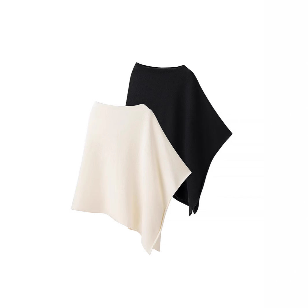 Damen Poncho aus weichem, hochwertigem Material mit elegantem Schnitt Heidi-Mode