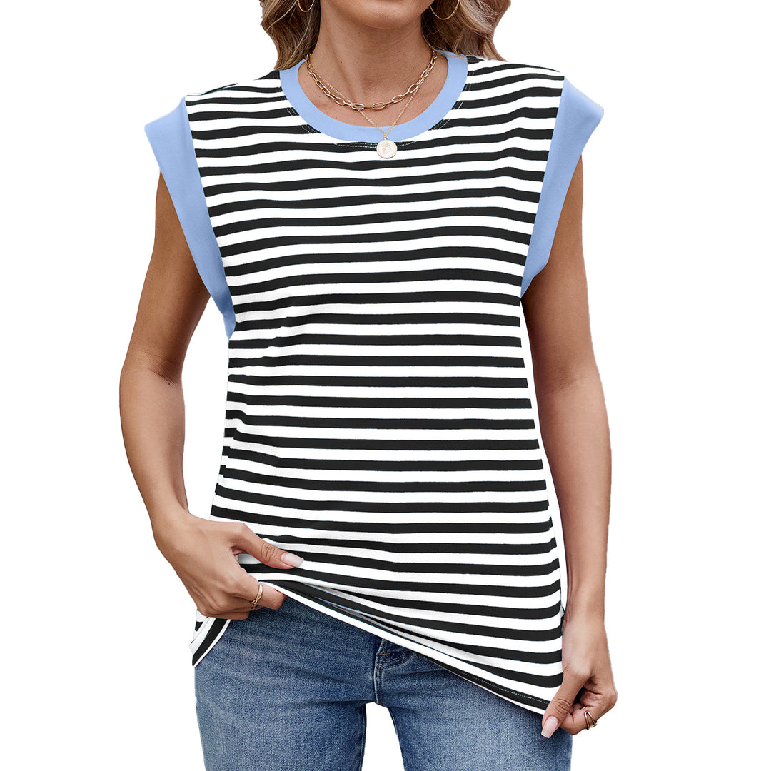 Heidi Mode | Gestreifte kontrastierende kurze Ärmel