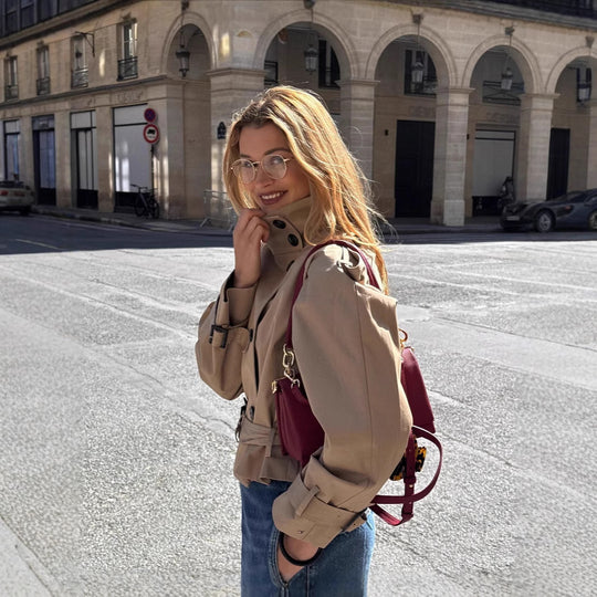 Damen modischer Trenchcoat mit innovativem Schnitt und praktischen Details Heidi-Mode