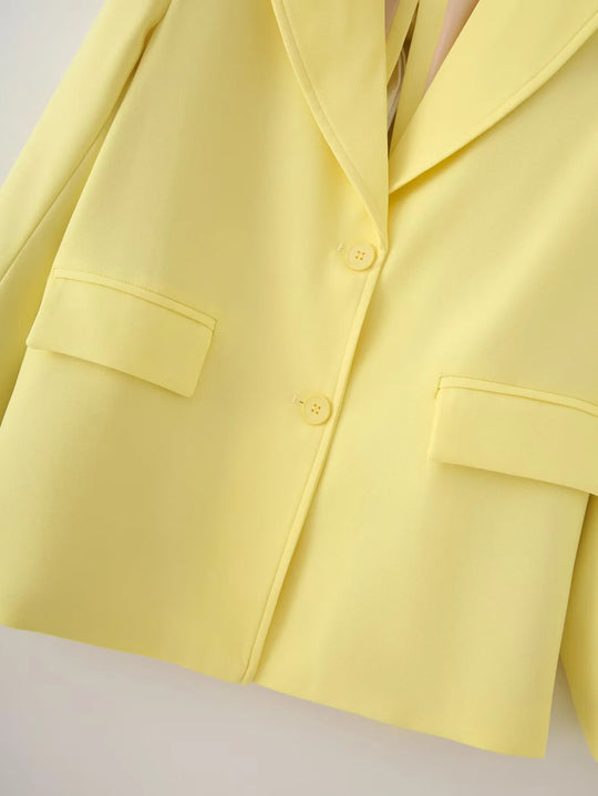 Damen Blazerjacke mit elegantem Schnitt und praktischen Taschen Heidi-Mode