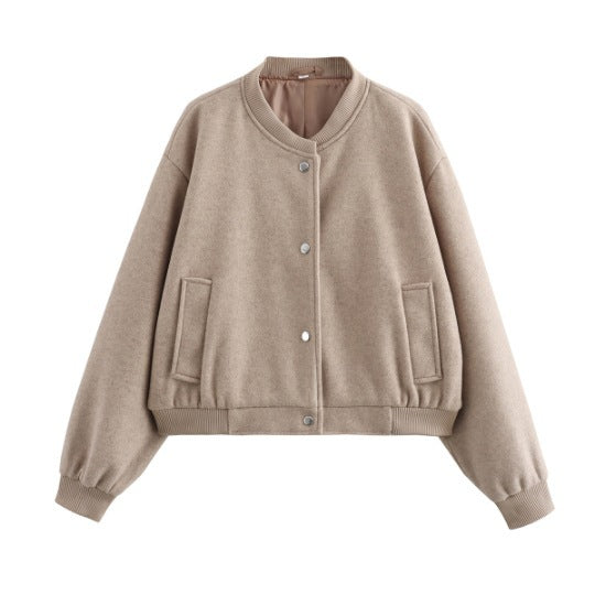Damen lässige Collegejacke im minimalistischen Design Heidi-Mode