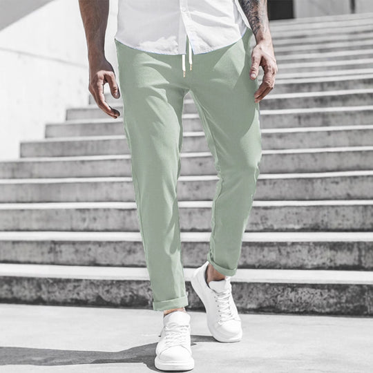 Herren Sportliche Chino-Hose mit flexiblem Bund und modernen Details Heidi-Mode
