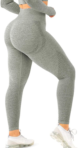 Damen Hohe Performance Fitnessleggings mit strukturierter Oberfläche Heidi-Mode
