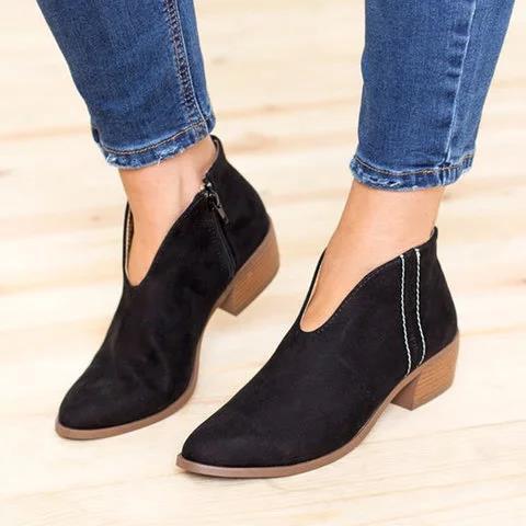 Damen Ankle Boots mit modischem Leopardenmuster und praktischem Reißverschluss Heidi-Mode