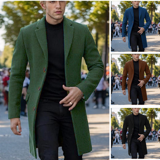 Herren eleganter einfacher Mantel Heidi-Mode