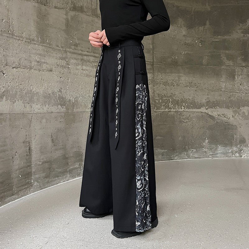 Herren weite Hose mit eleganten Seitenakzenten Heidi-Mode