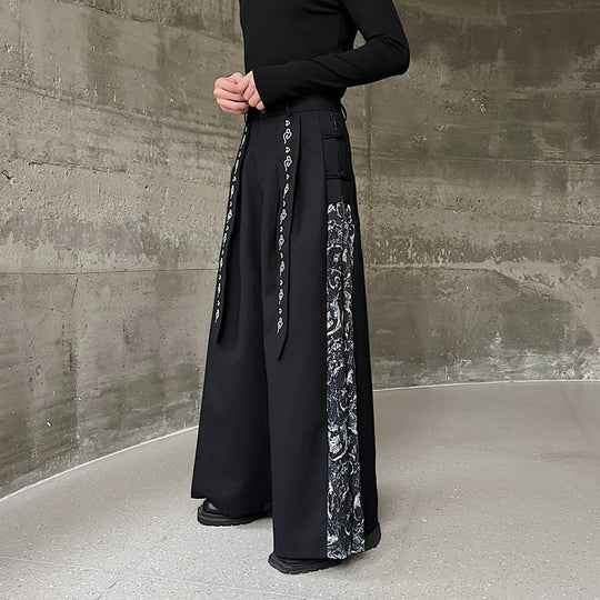 Herren weite Hose mit eleganten Seitenakzenten Heidi-Mode