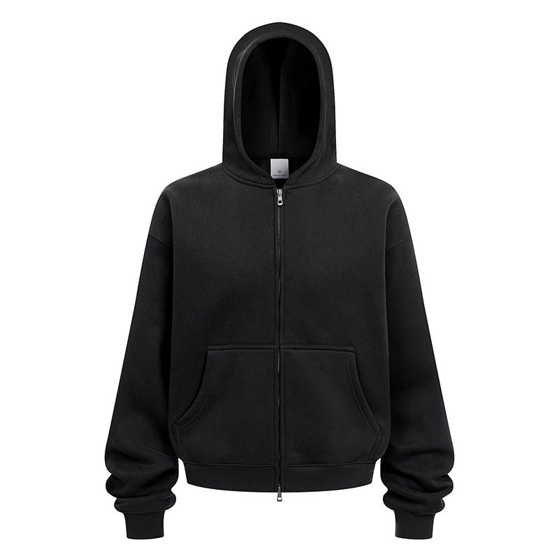 Damen entspannte Kapuzenjacke aus weichem Sweatmaterial mit praktischen Seitentaschen Heidi-Mode