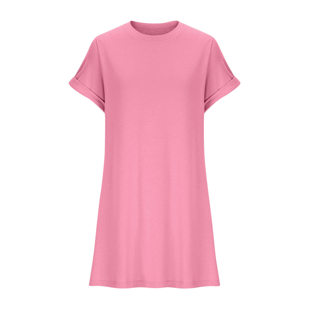Damen lässiges T-Shirt Kleid mit praktischen Taschen Heidi-Mode