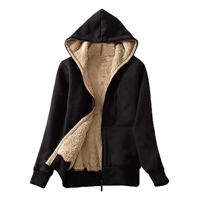 Damen Kuschelige Fleecejacke mit hohem Kragen und praktischem Reißverschluss Heidi-Mode