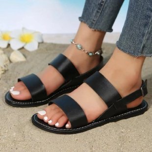Damen Komfortable Sandalen mit breiten Riemen und anatomisch geformtem Fußbett Heidi-Mode