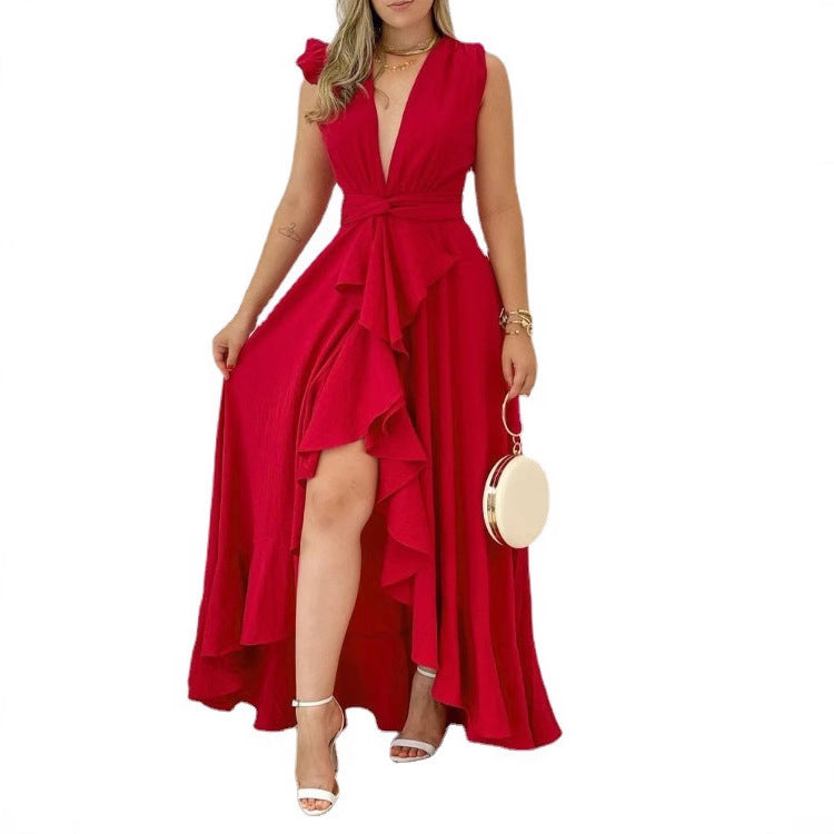 Damen Maxikleid mit floralem Schnitt Heidi-Mode