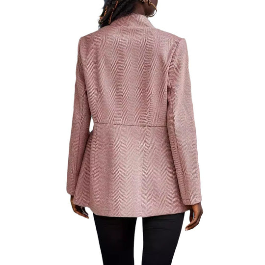 Damen eleganter Blazer mit Wabenstruktur und tailliertem Schnitt Heidi-Mode