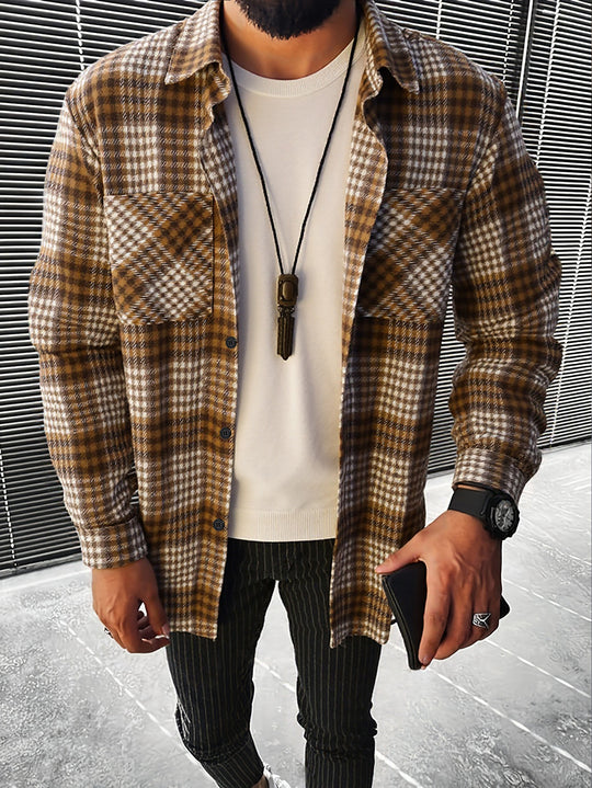 Herren Karierte Flanell Hemdjacke Heidi-Mode
