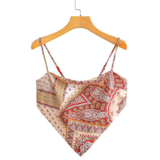 Femme Artistic Bandana Stil Crop Top Heidi-Mode